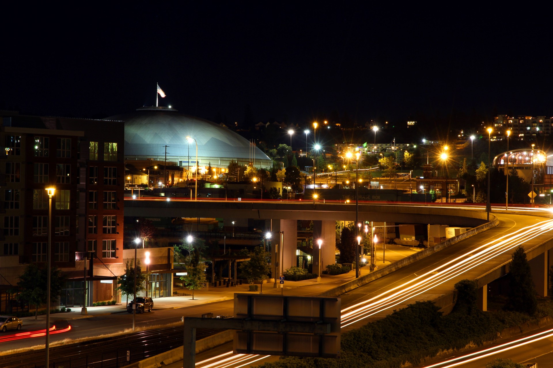 Tacoma Dome in the Night