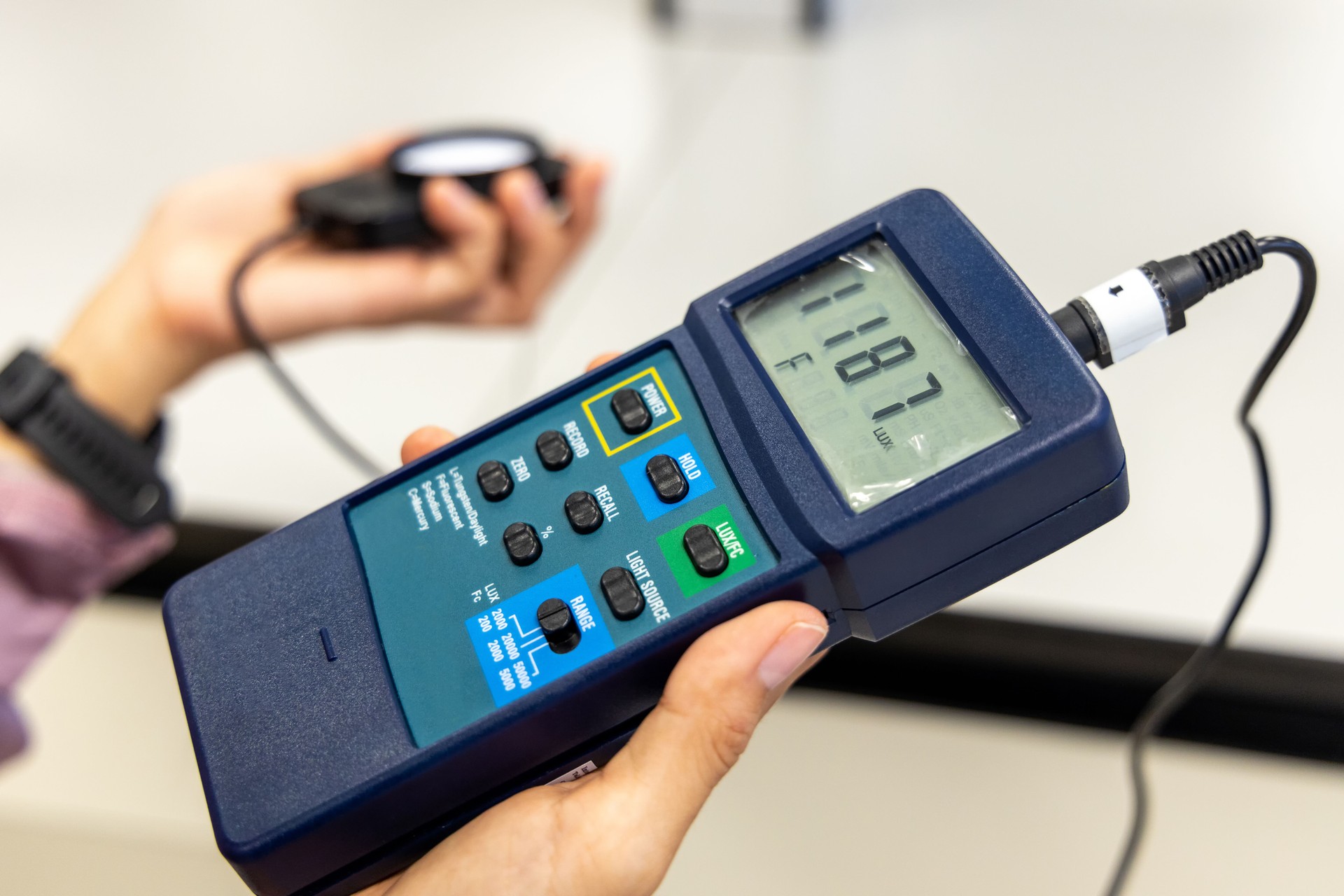 light lux meter intensity of light with photodiode sensor LDR Photometer